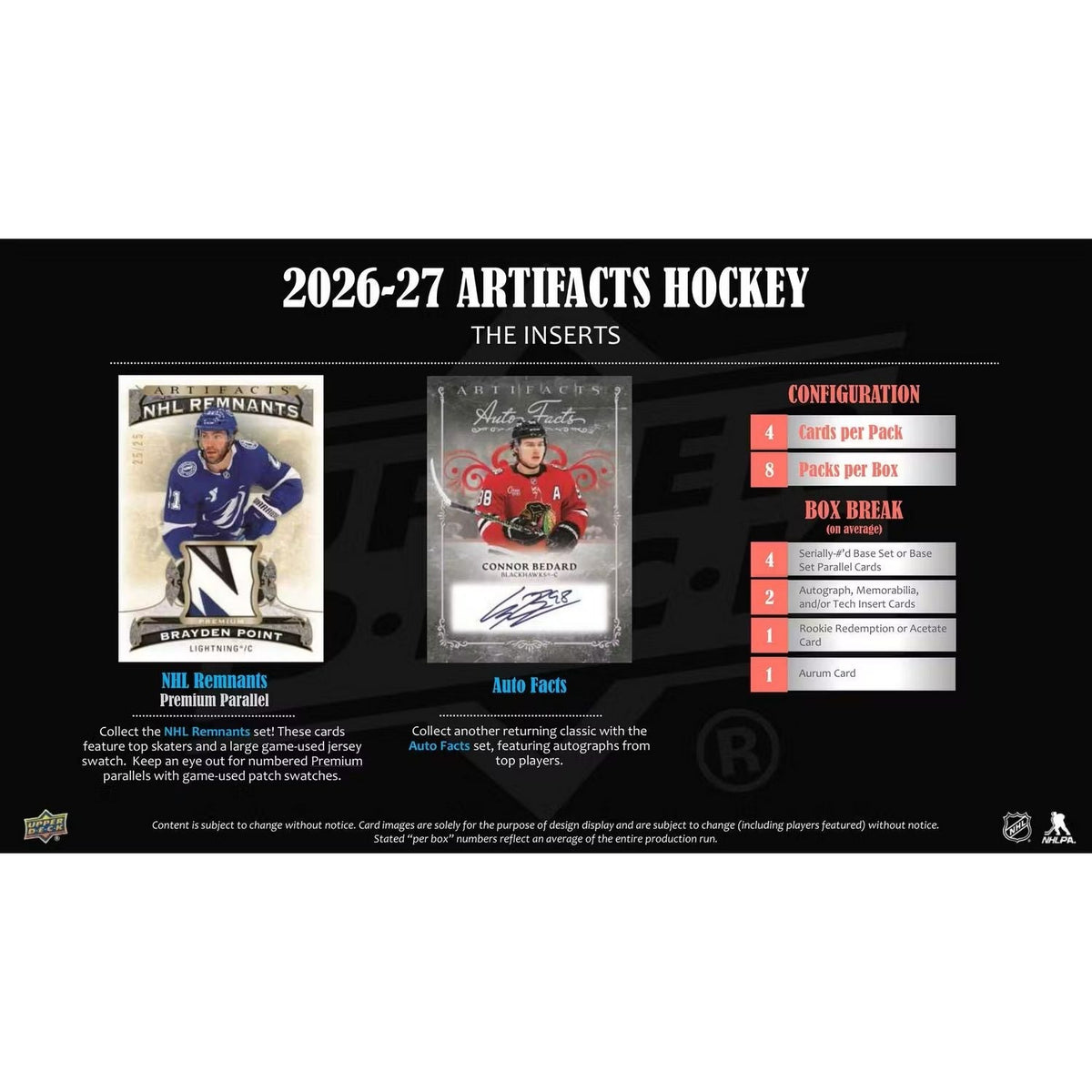 2026-27 Upper Deck Artifacts Hockey Hobby Box *Contact Us To Order*