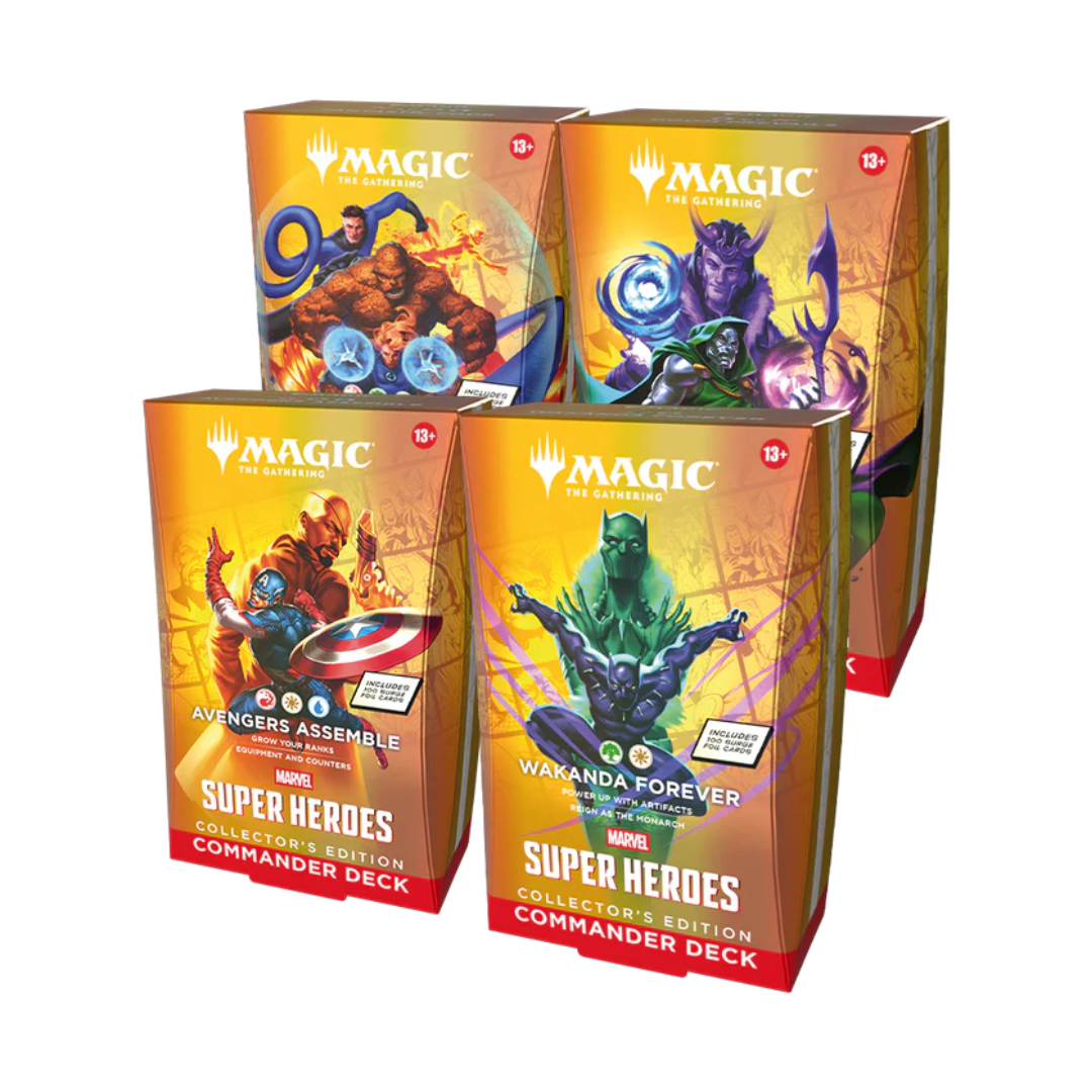 MTG - Universes Beyond: Marvel Super Heroes - Commander Deck - Set of 4 - Collector's Edition