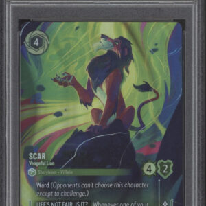 Scar Vengeful Lion Disney Lorcana Shimmering Skies Enchanted #212 PSA 10
