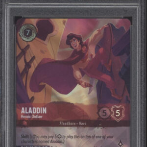 Aladdin Heroic Outlaw Disney Lorcana The First Chapter Enchanted #211 PSA 10
