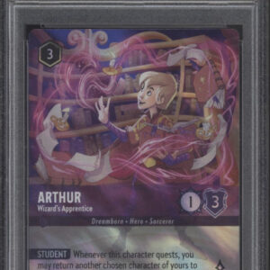 Arthur Wizard's Apprentice Disney Lorcana Rise of Floodborn Enchanted 207 PSA 10