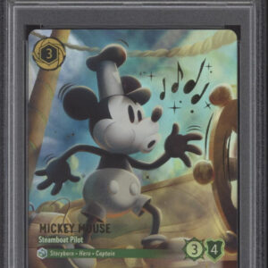 Mickey Mouse Steamboat Pilot Disney Lorcana Fabled Enchanted #231 PSA 9